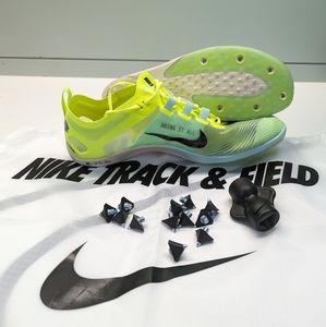 Nike Zoom Victory 5 XC Volt Mint Foam Track Field Distance Spikes size Men's 6.5